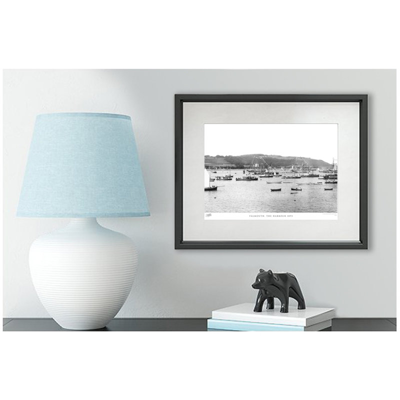 Falmouth, The Harbour 1895 - Single Picture Frame Print, 60cm H x 80cm W x 2.3cm D