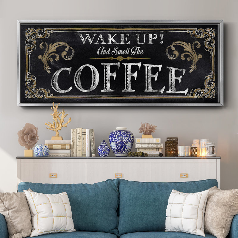 Wake Up!- Framed Canvas, 8" H x 20" W