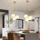 3 - Light Modern Dimmable Globe Keyari With Frosted White Glass Shade