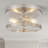 Alixandra 2-Light Flush Mount Clear Glass Ceiling Light with Metal Frame-267080294