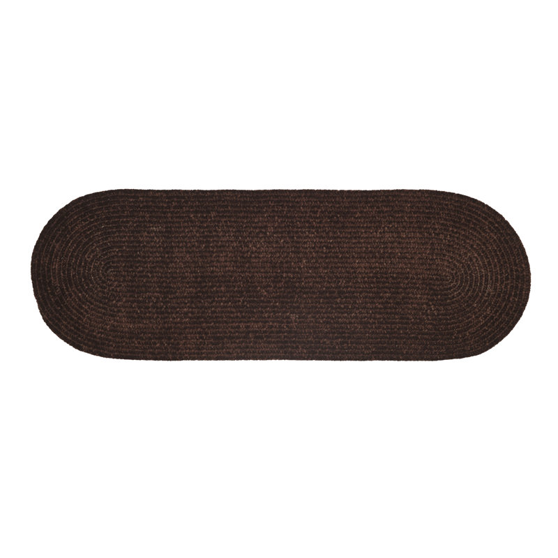 Gianluca Polyester Chenille Braided Area Rug - Chestnut, 24" x 108" Runner