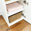 Système d'organisation modulaire en bois avec miroir