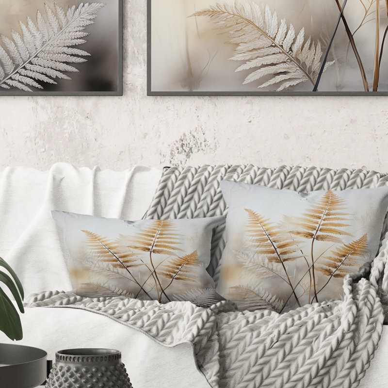 Coussin Minimalisme Ferns Verdant Elegance I - Ferns