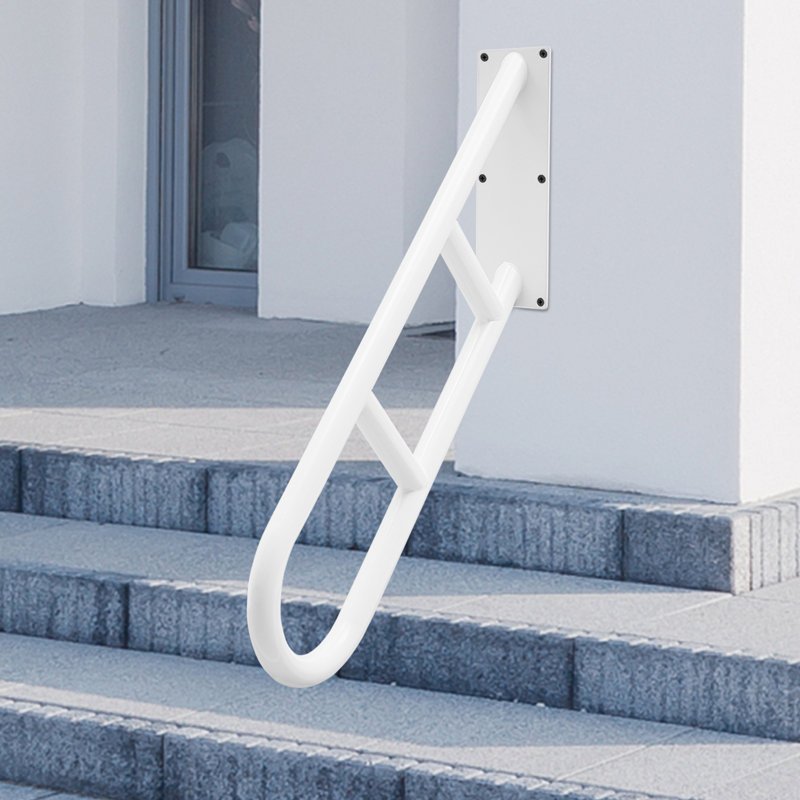 Double Wall Mounted Stair Handrails, White