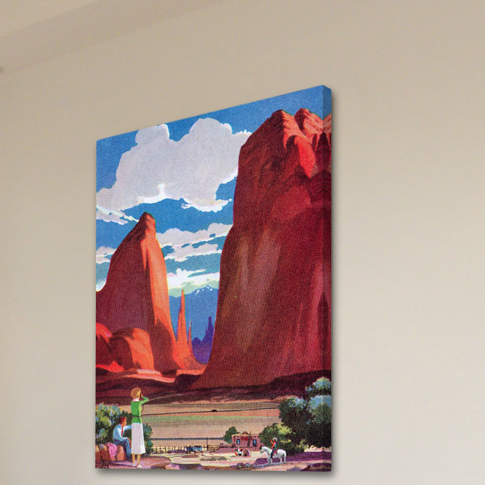 Red Rocks Multicolor Landscape Canvas Print