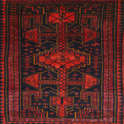 Tapis rouge à motif sud-ouest