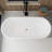 59" Freestanding Soaking Acrylic Bathtub In Gloss White