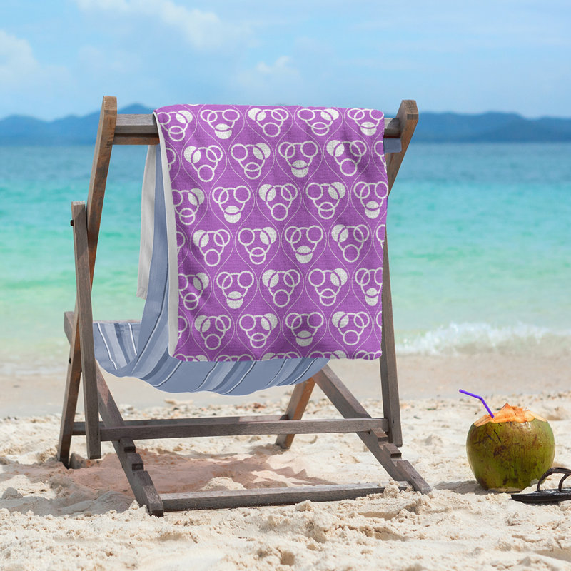 Jordao Beach Towel, Violet/White