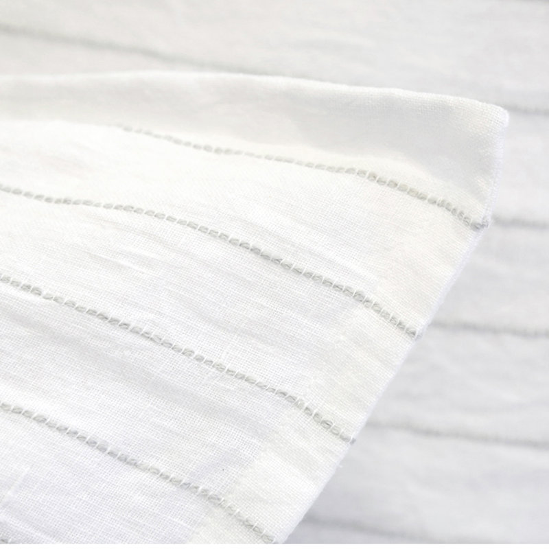 Blake Duvet Cover, King, White/Ocean