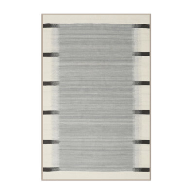 Tapis abstrait beige / noir / gris