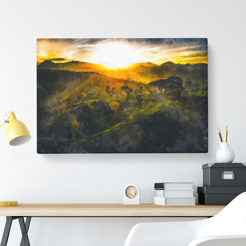 Sunlight over the Countryside - Wrapped Canvas, 40cm H x 60cm W x 3cm D