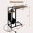 1 PCS C-shaped End Table with Charging Station Rolling Bedside Table Couch Side Table