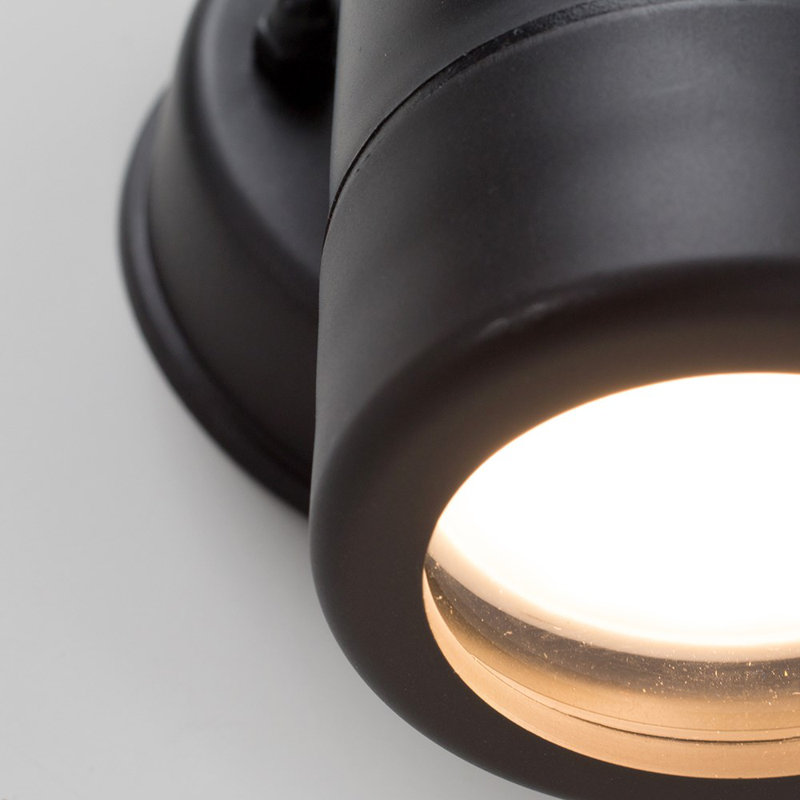 Logenita Matt Black Outdoor Armed Sconce