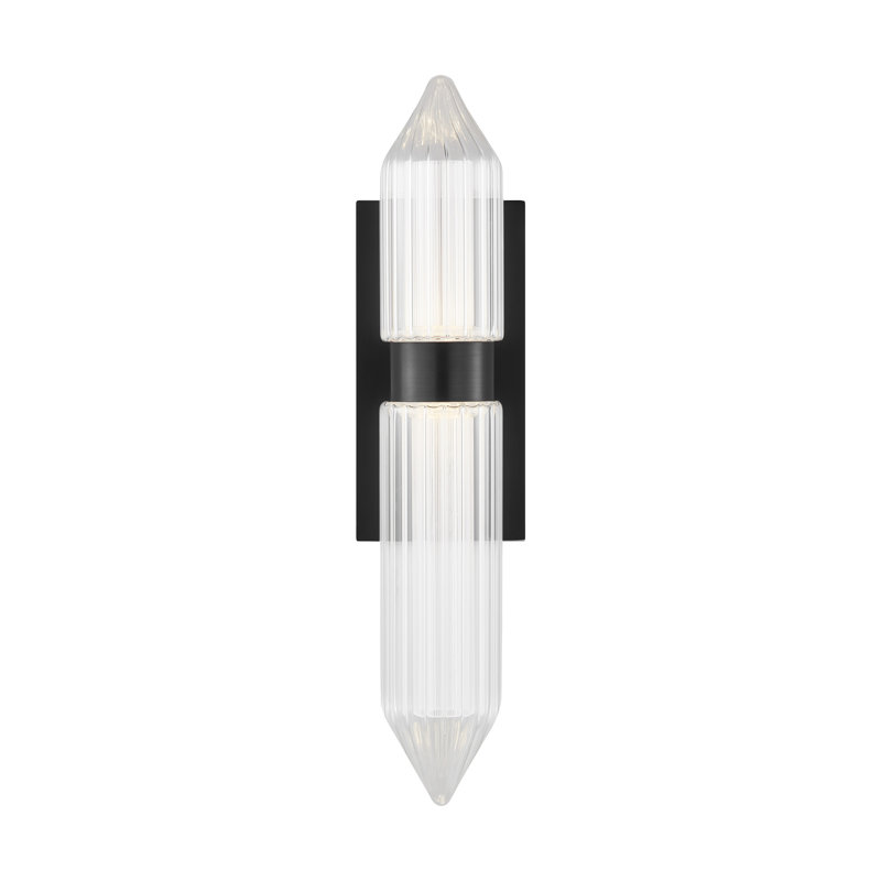 Langston 1 - Light LED Armed Sconce, Plated Dark Bronze