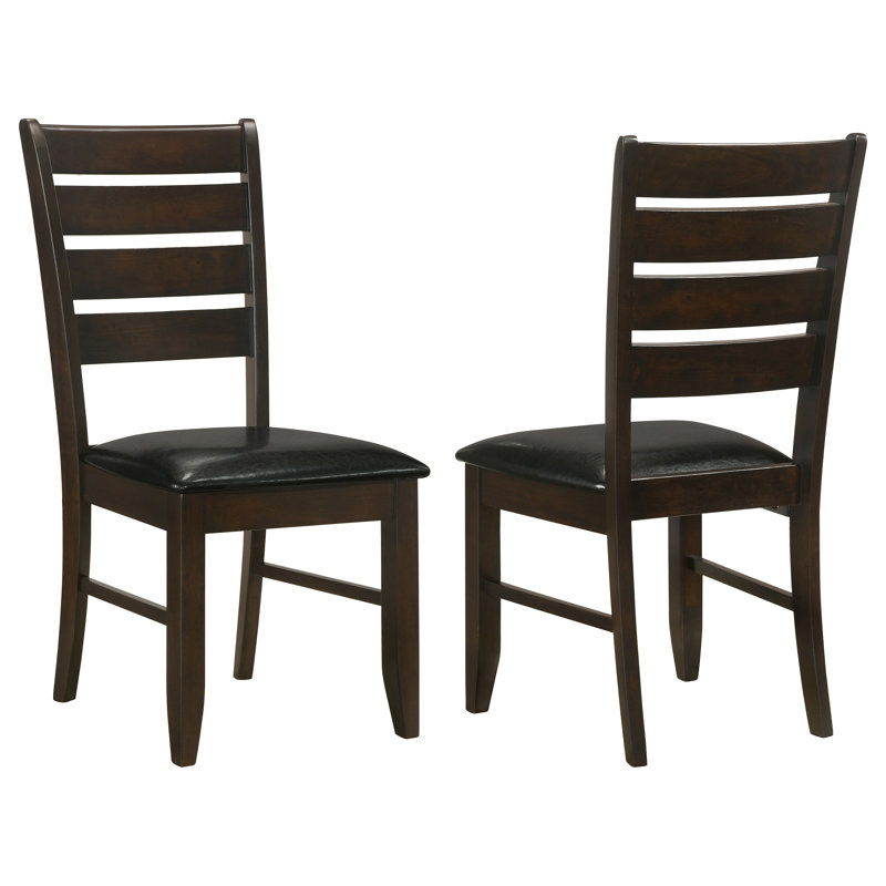  Chaises de salle à manger avec dossier à lattes brun Cappuccino, ensemble de 2 à 40,25 po