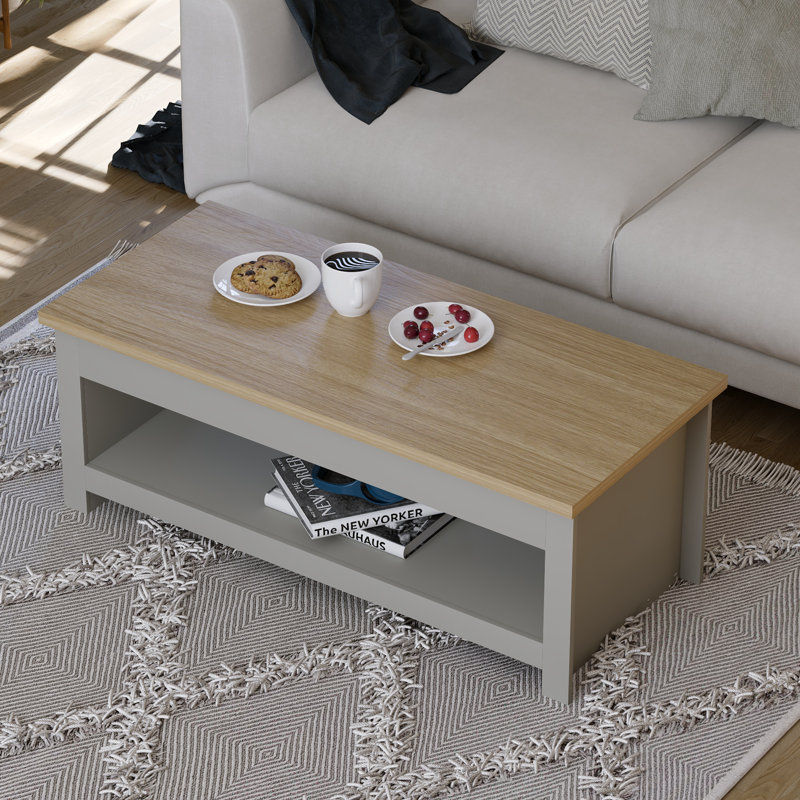 Beacsfield Sled Coffee Table with Storage, Grey