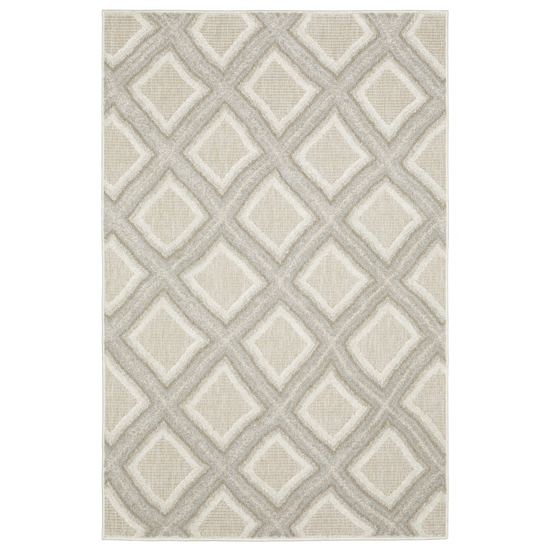Tomiris Geometric Indoor Rug, Rectangle 3'3" x 5'