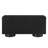 Hi-Gloss Black Four Door Credenza with Barrell Shaped Legs