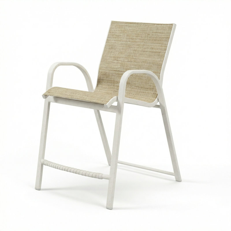 Tabouret de bar Windward, Naturel / blanc rivière
