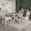 Ensemble de table de salle à manger 5 pièces avec table ronde extensible et 4 chaises rembourrées-1937465673