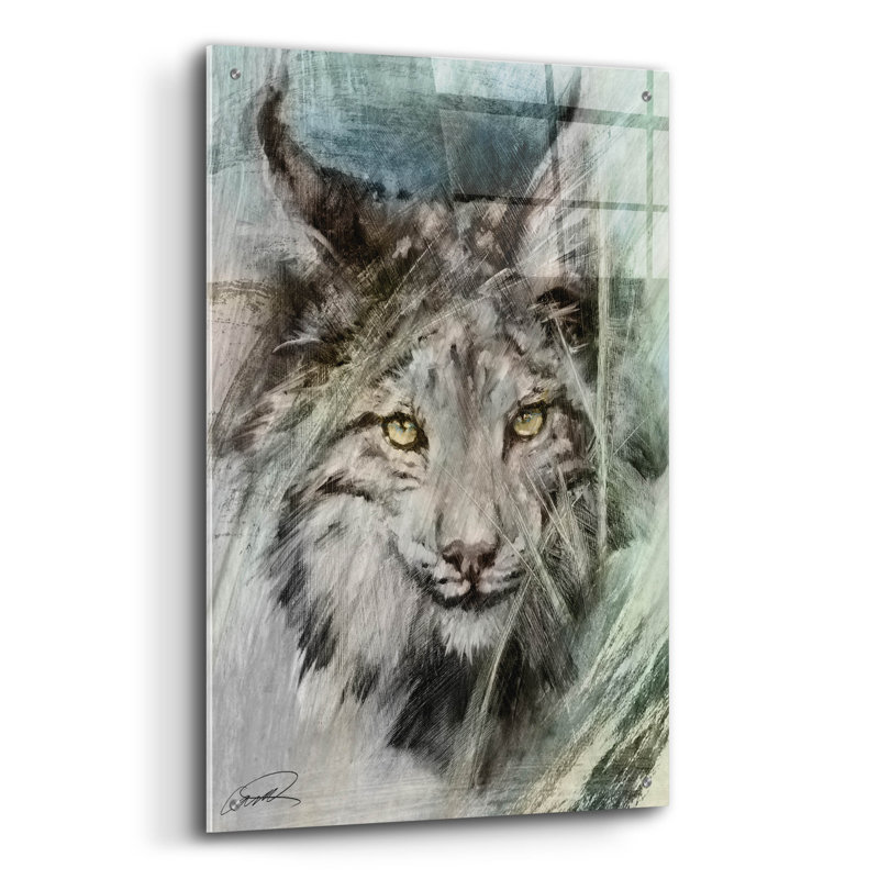 " Lynx Brushstroke " by Robert Campbell, 36" H x 24" W x 0.2" D