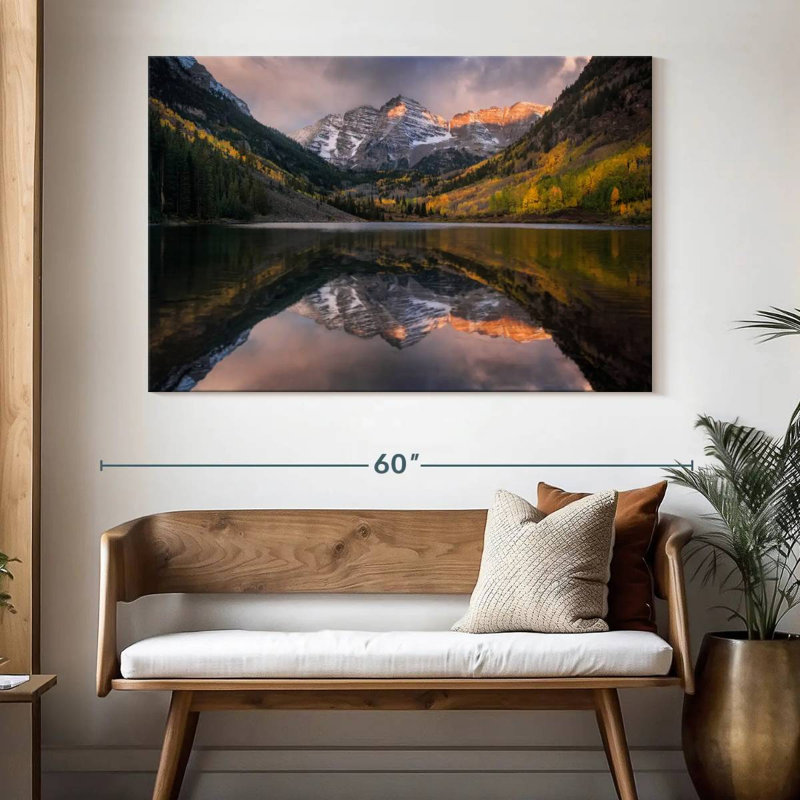 Paysage de montagne Alvord Maroon Bells, H 20 po x l 30 po