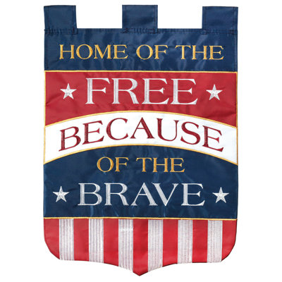 Flag Home Of The Free Polyester 13x18