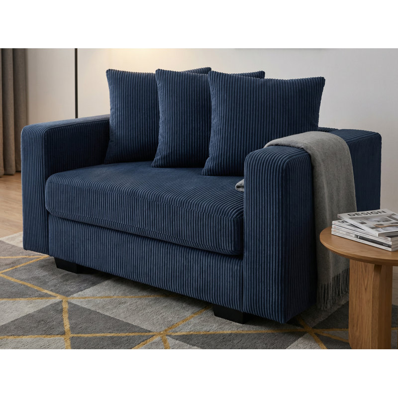 Fauteuil simple Corduroy, Bleu très foncé