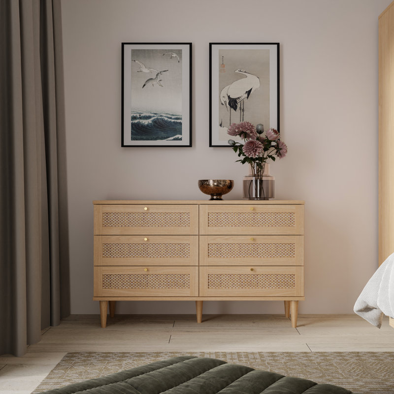 6 Drawer Horizontal Double Dresser