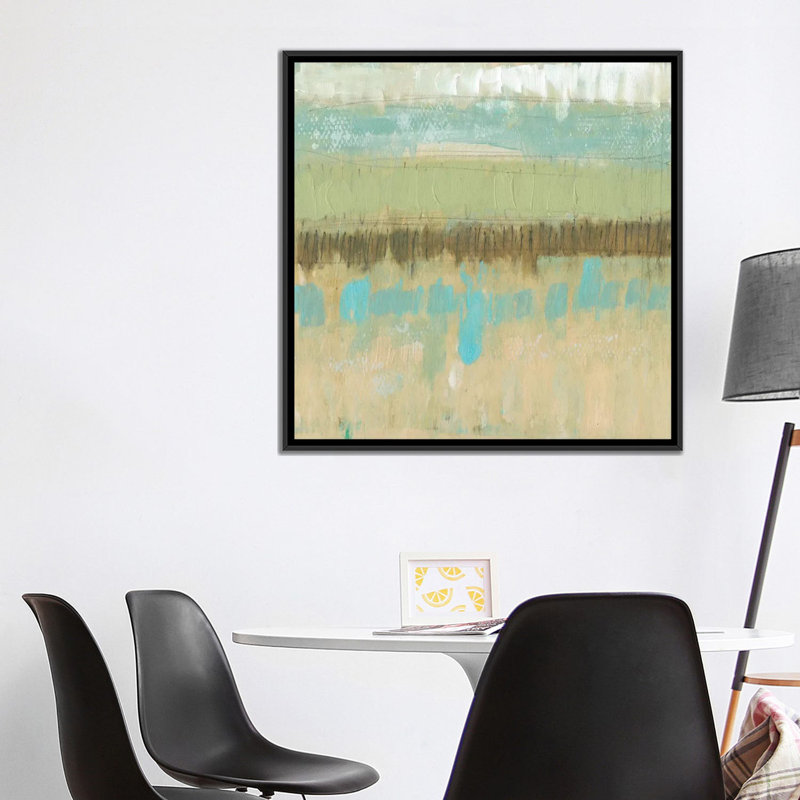 « pastel textures i », impression sur toile, H 18 po x l 18 po x P 1,5 po, Toile encadrée noire, Pas de tapis
