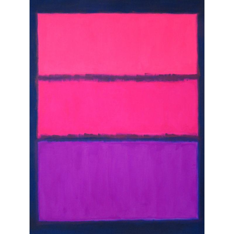Windows: Homage To Rothko par Drew Gaffney - Peinture, Papier avec cadre noir, H 20 po x l 16 po