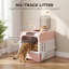 Plastic Enclosed Litter Box with Top Entry Door