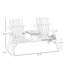 Causeuse en bois 2 places avec table Adirondack - Banc de patio élégant pour terrasse et rassemblements-838036452