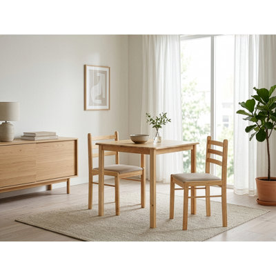 Asdvadzadur 2 -Person Solid Wood Dining Set