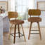 26" Swivel Upholstered Counter Height Bar Stool-2130976834-2137909068