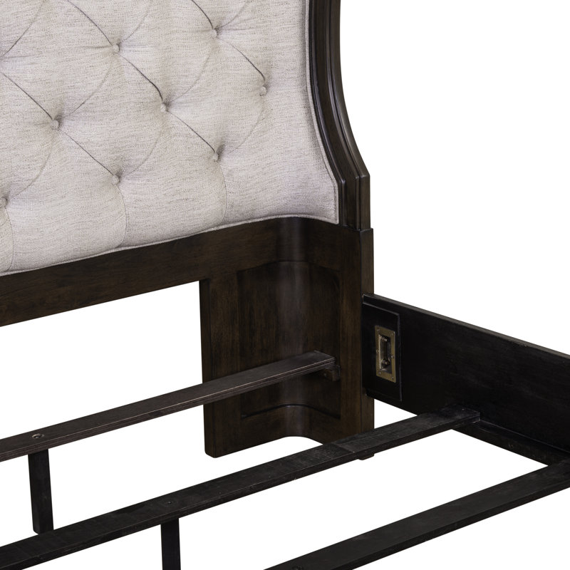 Ensemble de lit, commode et miroir Dillmon, Très grand