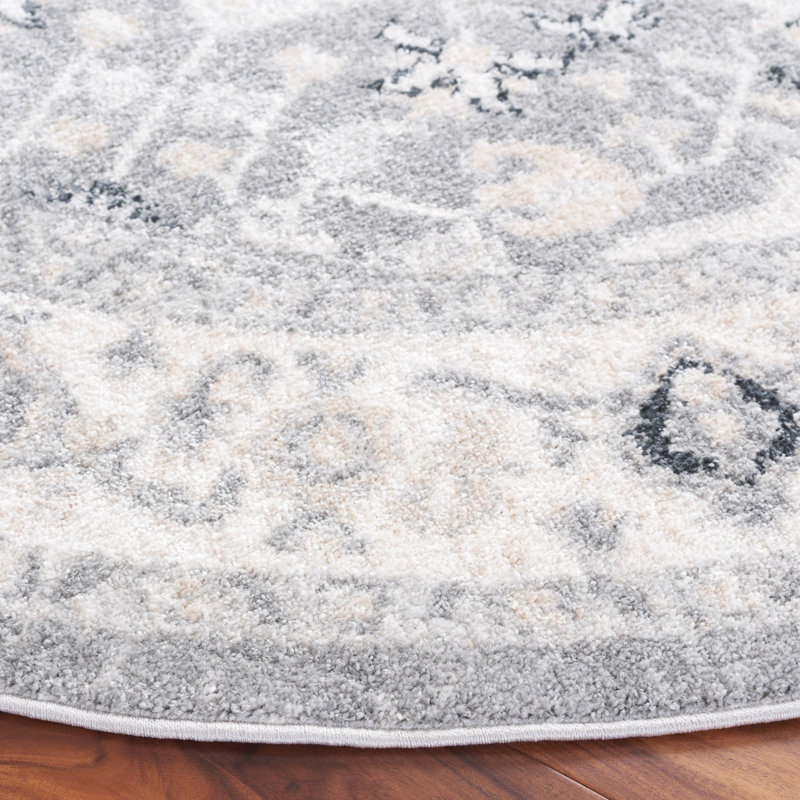 Lowrey Gray/Ivory Rug, Round 6'7"