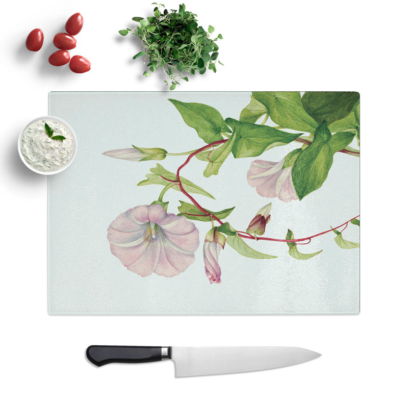 Hedge Bindweed by Mary Vaux Walcott Chopping Board, 0.4cm H x 20cm W x 28.5cm L