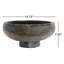 Bol rond rond en terre cuite texturée pour décoration intérieure - Bol décoratif moderne pour table ou tablette - 14 po, noir