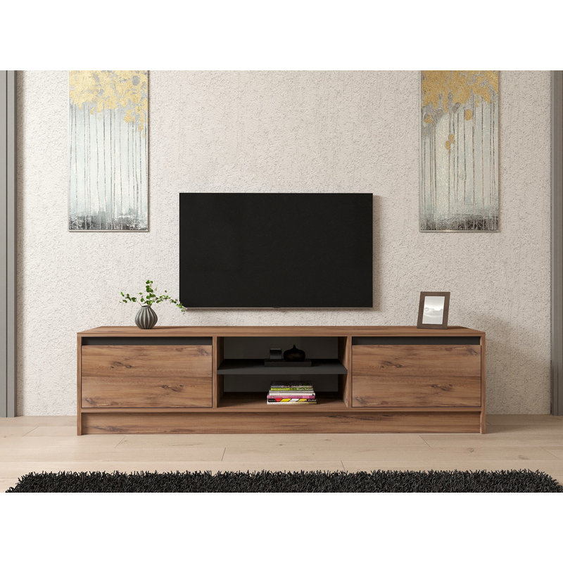 Keikei Unfinished TV Stand, Brown