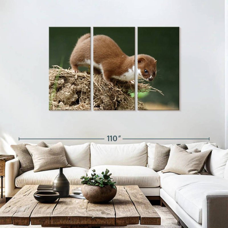 Food Hunting Weasel, 48" H x 74" W