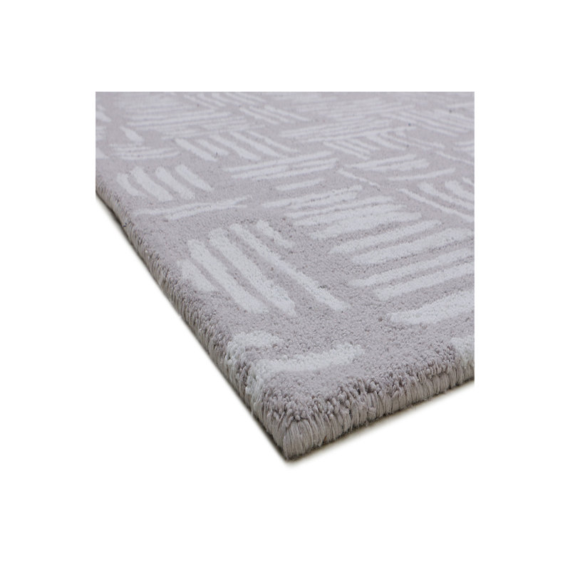 Tapis taupe touffeté à la main, Rectangle 8 pi x 10 pi