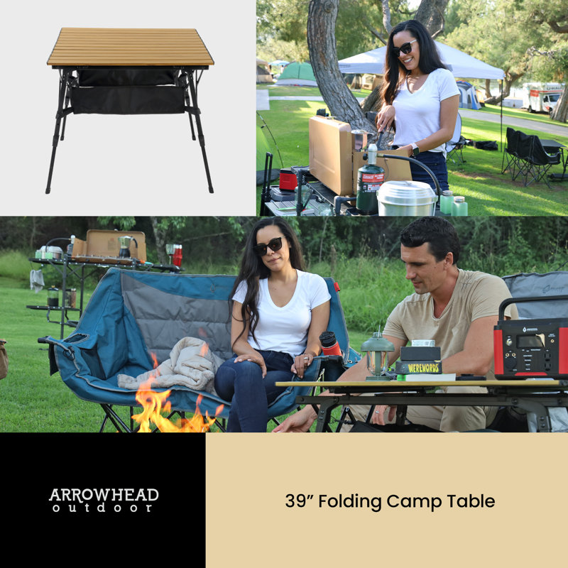Table de camping 39 po, Beige