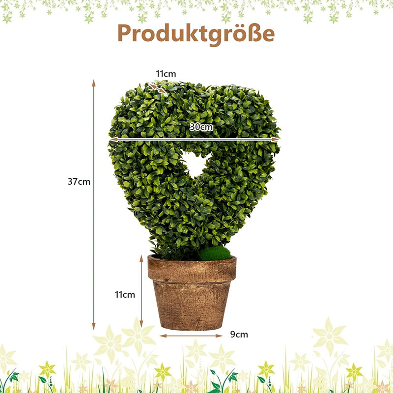 37cm Faux Elephant Ear Plant in Pot