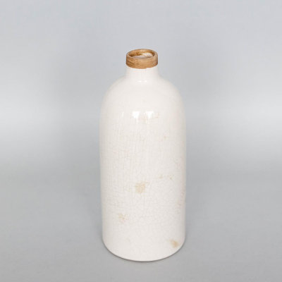 Vase en forme de bouteille Crackle