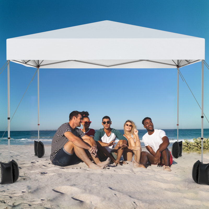 Tente d'auvent 10 x 10 pi avec sac à roulettes, imperméable et résistant aux rayons UV pour l'extérieur