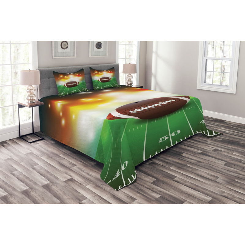 Sports Bedspread Set with Shams, 220 x 264 cm