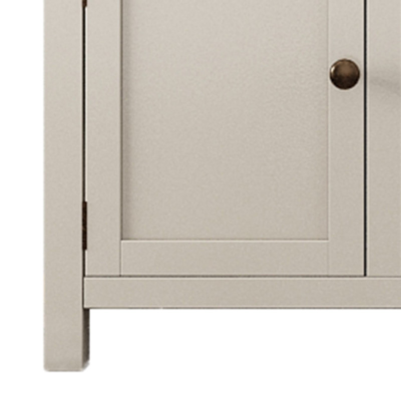Solid Wood Sideboard (Long), Dark Gray