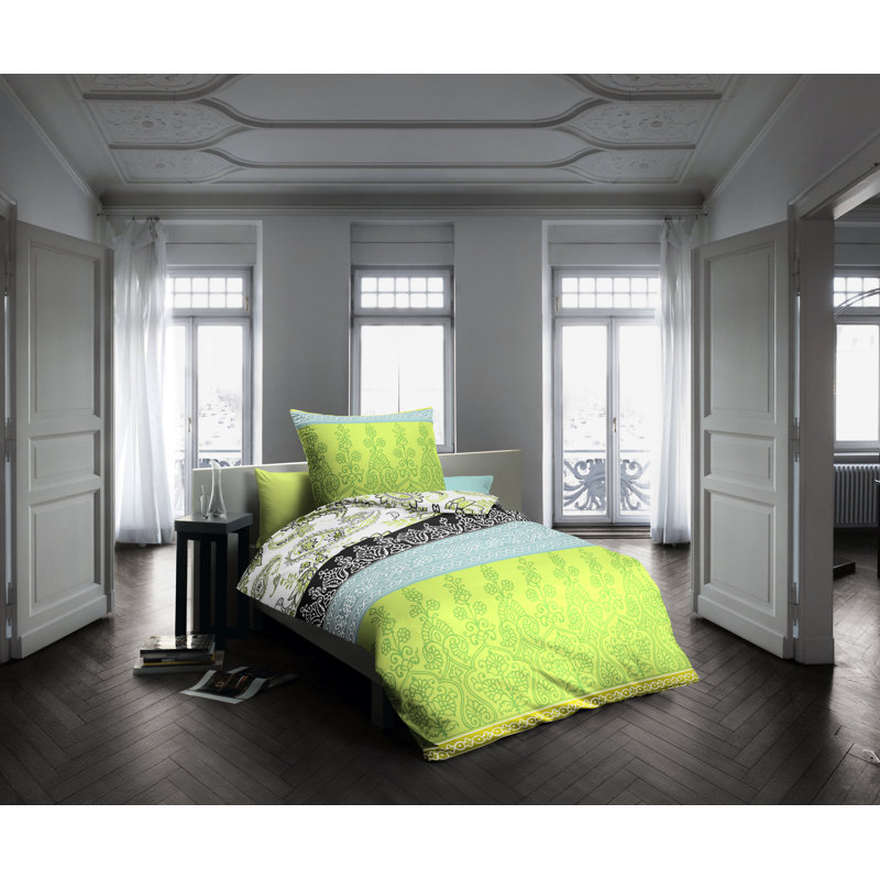 Milano 205 TC Duvet Cover Set, 155 x 220 cm - 1 Pillowcase (80 x 80 cm), Orange