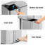 I2 Steel Multi-Compartment Rubbish & Recycling Bin - 60L-126466765